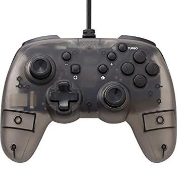 【中古】(非常に良い)【連射ボタン搭載】 CYBER ・ ジャイロコントローラー ライト 有線タイプ ( SWITCH 用) クリアブラック - Switch