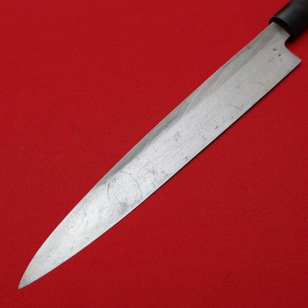 希少】重房作 柳刃包丁 木製ハンドル 柳刃包丁 木製ハンドル 刃の