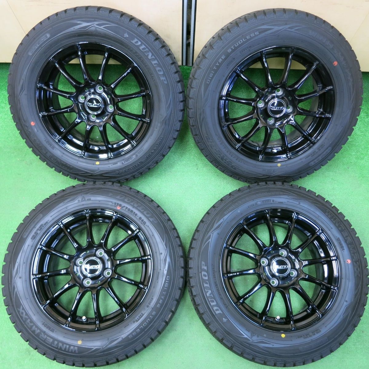 送料無料* 超バリ溝！キレイ！ほぼ10分☆スタッドレス 175/70R14 ダンロップ ウインターマックス WM01 DILETTO ディレット  PCD100/4H☆4040208イス - メルカリ