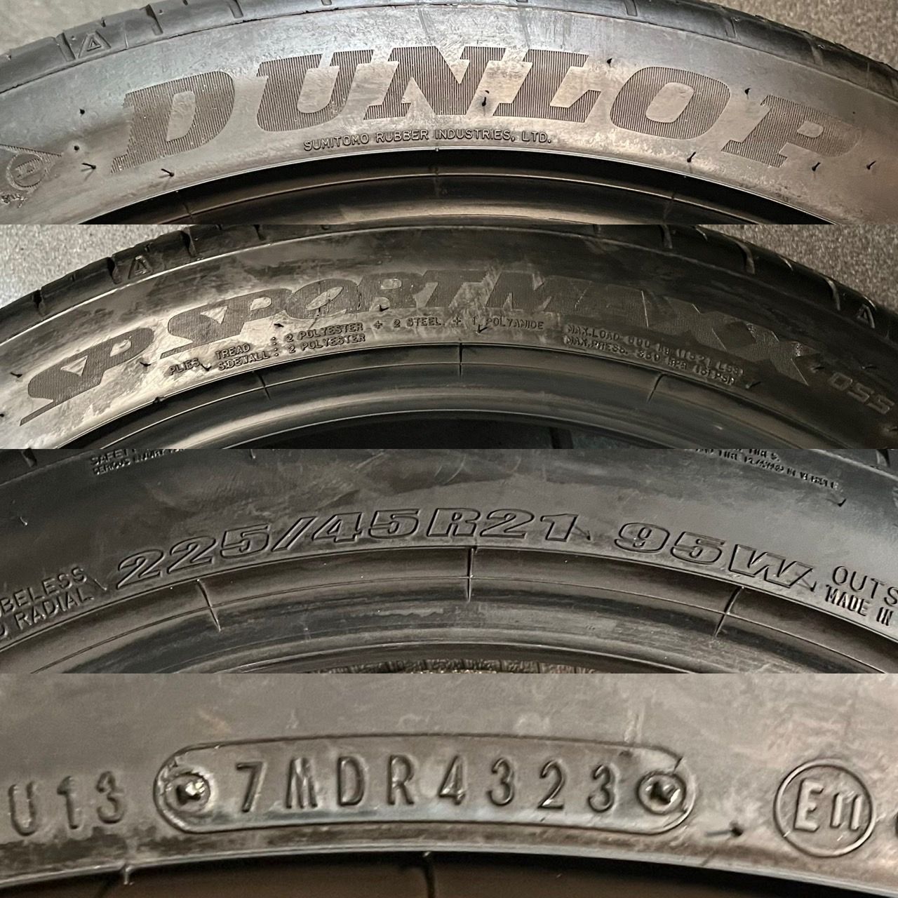 2025年製 約8分山 ダンロップ DUNLOP SP SPORTMAXX 055 225|45R21 2本 送料無料 h_565 FFCRYSTALESIA_COM