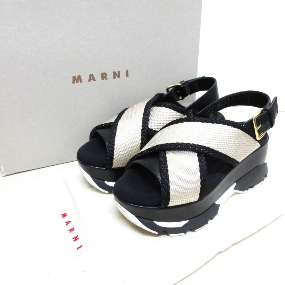 楽天市場】マルニ MARNI サンダル ブラック レディース 大きい
