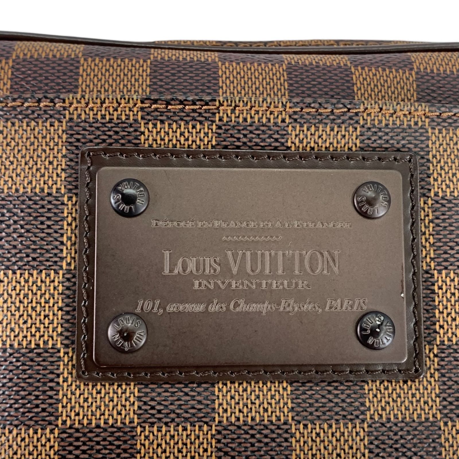 【美品】鑑定済 ルイヴィトン ダミエ バムバッグ ブルックリン ボディバッグ ダミエ ブルックリンMM【ルイ・ヴィトン・ナビ！】