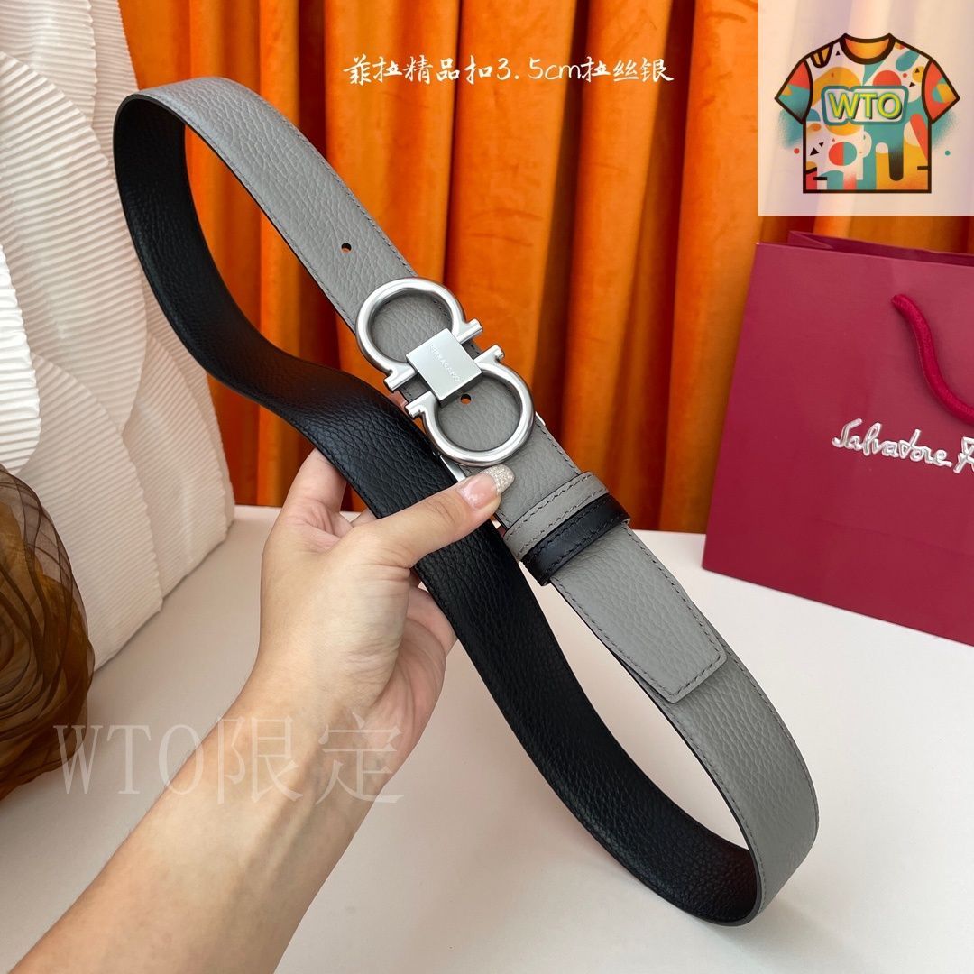 Ferragamo レザー ベルト 2色セット 今日特価】FERRAGAMO フェラガモ ダブルフェイスレザーベルト-2