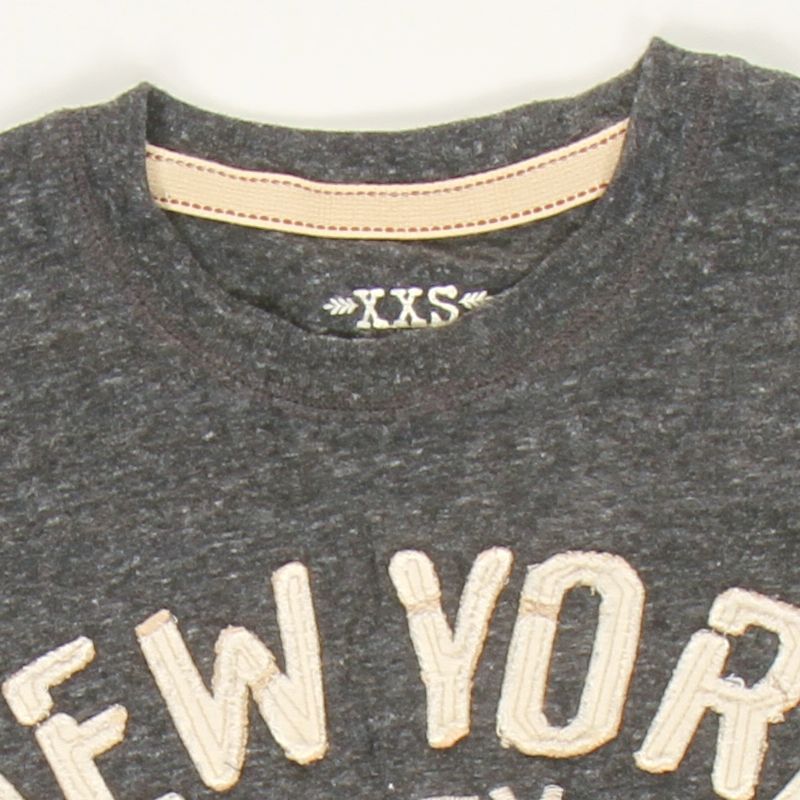 OLD NAVY T-SHIRT USED XXS USED オールドネイビー Tシャツ 半袖Tシャツ 刺繍 デザインTシャツ【OLD NAVY USED 半袖Tシャツ オールドネイビー 刺繍Tシャツ カジュアルTシャツ カットソー  杢グレー ユーズド】