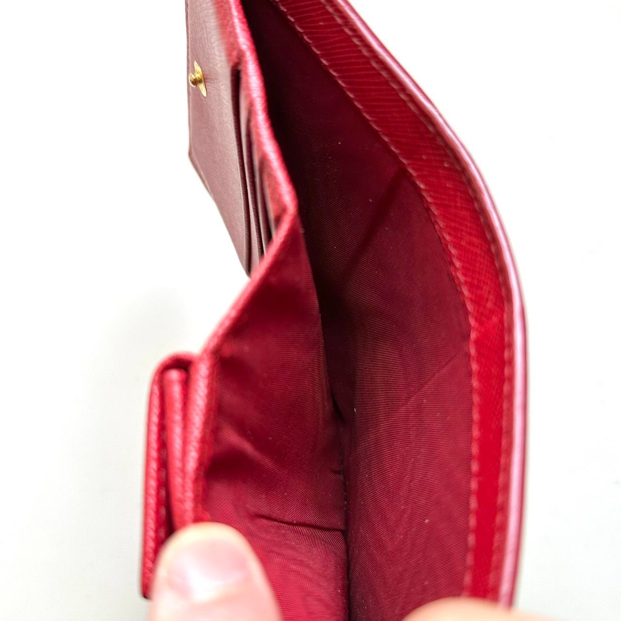 プラダ PRADA 二つ折り財布 サフィアーノレザー コンパクト