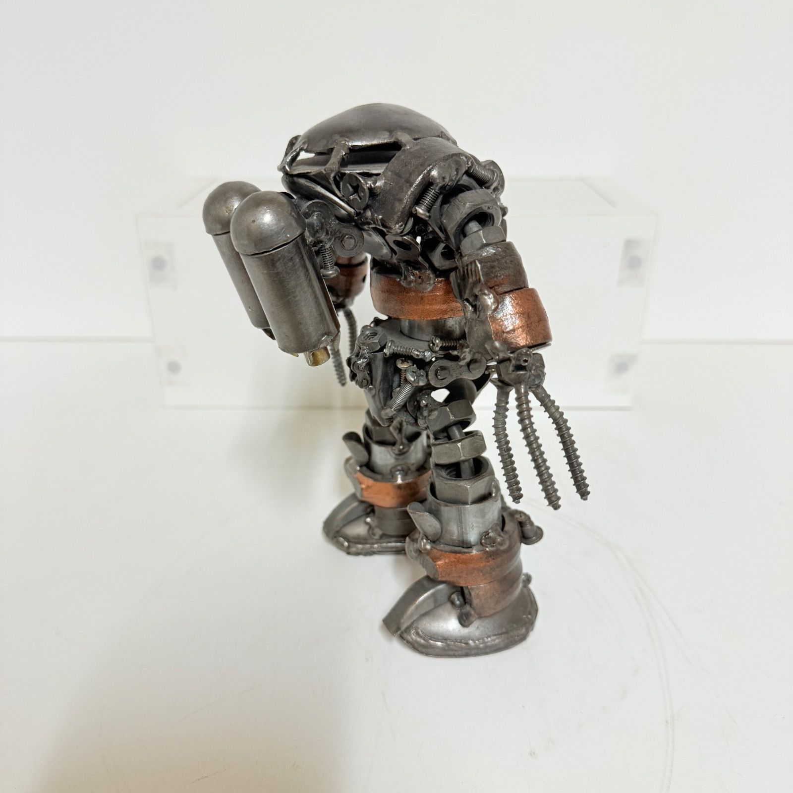希少品】ハンドメイド メタルロボット 溶接アート 鉄製オブジェ 高さ