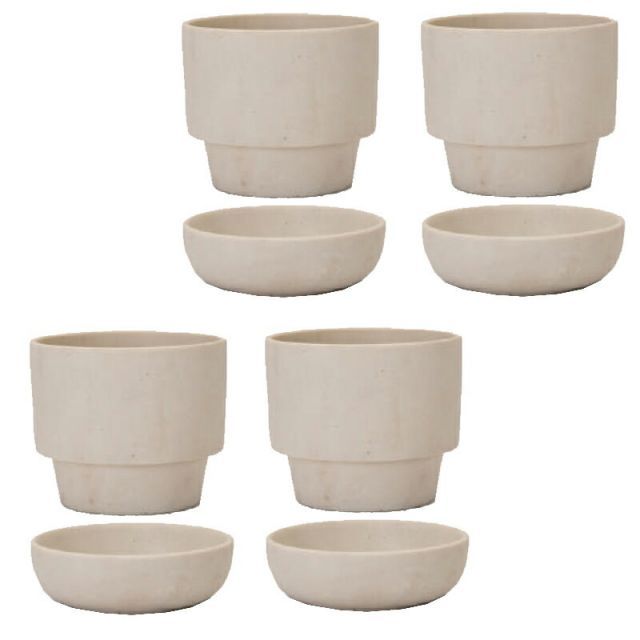 花 観葉植物用ポット フューズ ポット 13 W Ceramic POT 4個入り 18016 底穴あり 受皿別売り 代引き不可 ミニポット FARM p107
