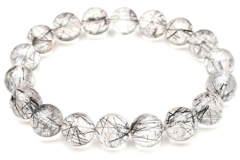 １点物 AAA クリア ブラックトルマリンインクォーツ 11.5mm ブレスレット パワーストーン 天然石 _U7378 USTAUSTRALIA_COM_AU