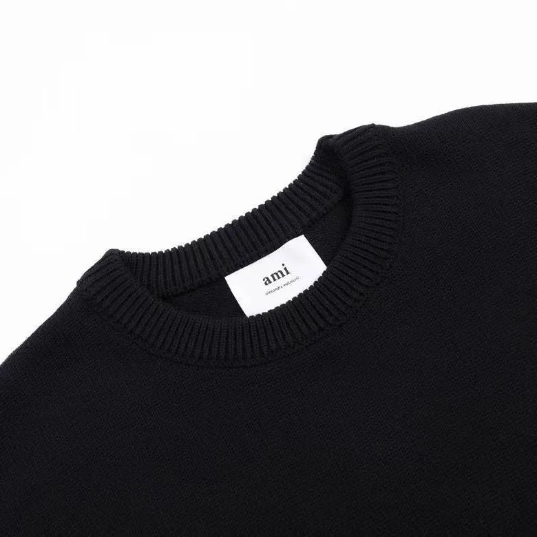 新品アミパリス AMI PARIS　ニットセーター　XLサイズ　長袖　　ブラック