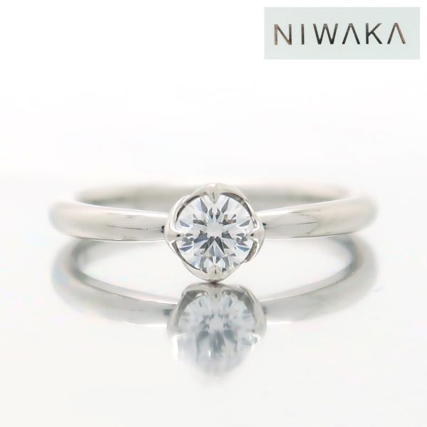 NIWAKA 結 YUI ダイヤモンド リング 0.26ct 俄 E/VVS1 箱 GIA鑑定書付 9号 美品 仕上げ済 ニワカ  ◇送料込◇質屋-10104 - メルカリ