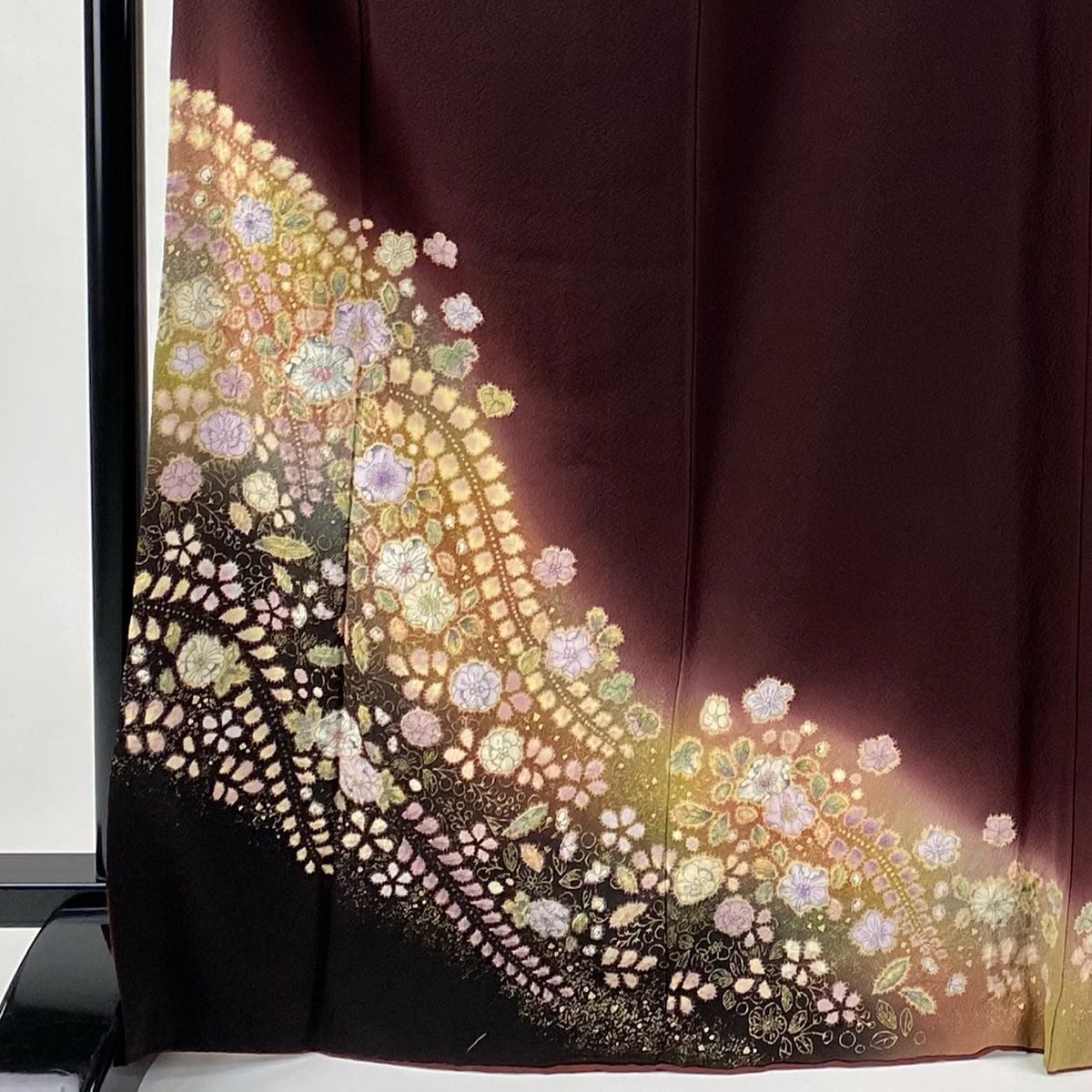 やまと 付下げ 身丈154.5cm 裄丈66cm 落款 枝花 霞 金彩 ぼかし 付下げ 身丈162cm 裄丈67.5cm L 袷 やまと 落款 草花 金銀彩 染分け