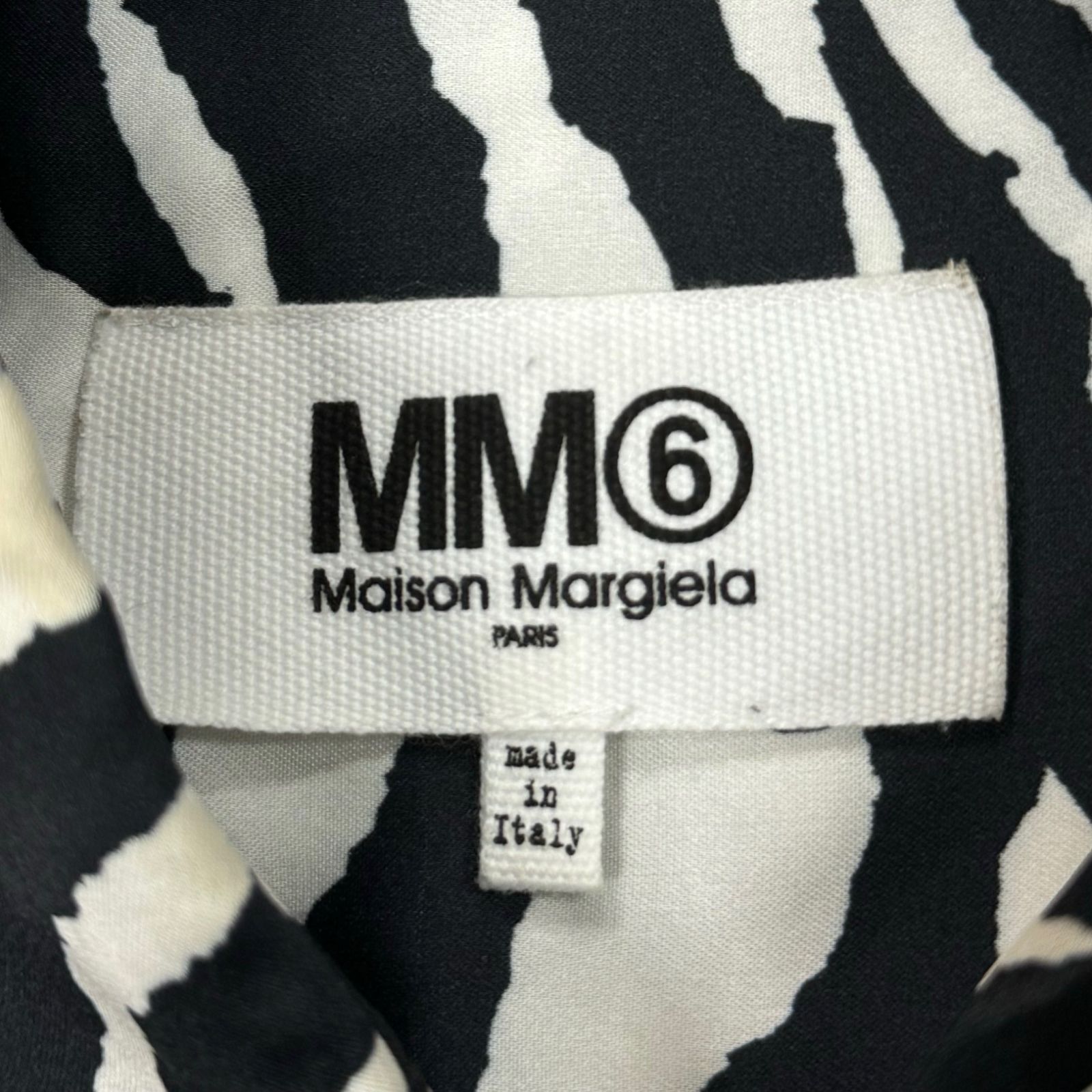 国内正規 MM6 Maison Margiela ゼブラ柄サークルシャツ エムエム 