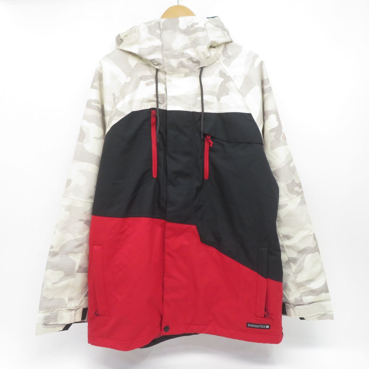 686 シックスエイトシックス スノーボード ウェア ジャケット カモフラ 切替 Lサイズ