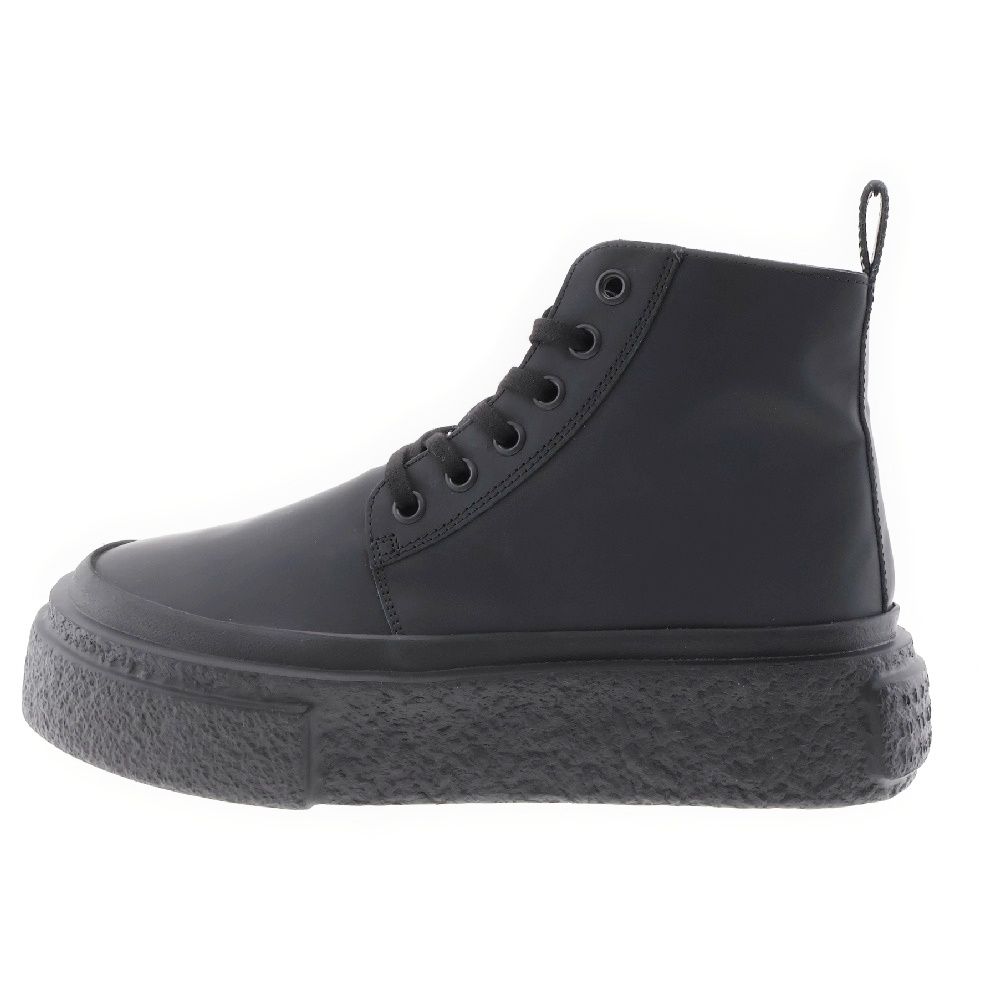 MM6 Maison Margiela (エムエムシックスメゾンマルジェラ) Leather Sneakers ハイカットレザースニーカー ブラック SH1WS0010