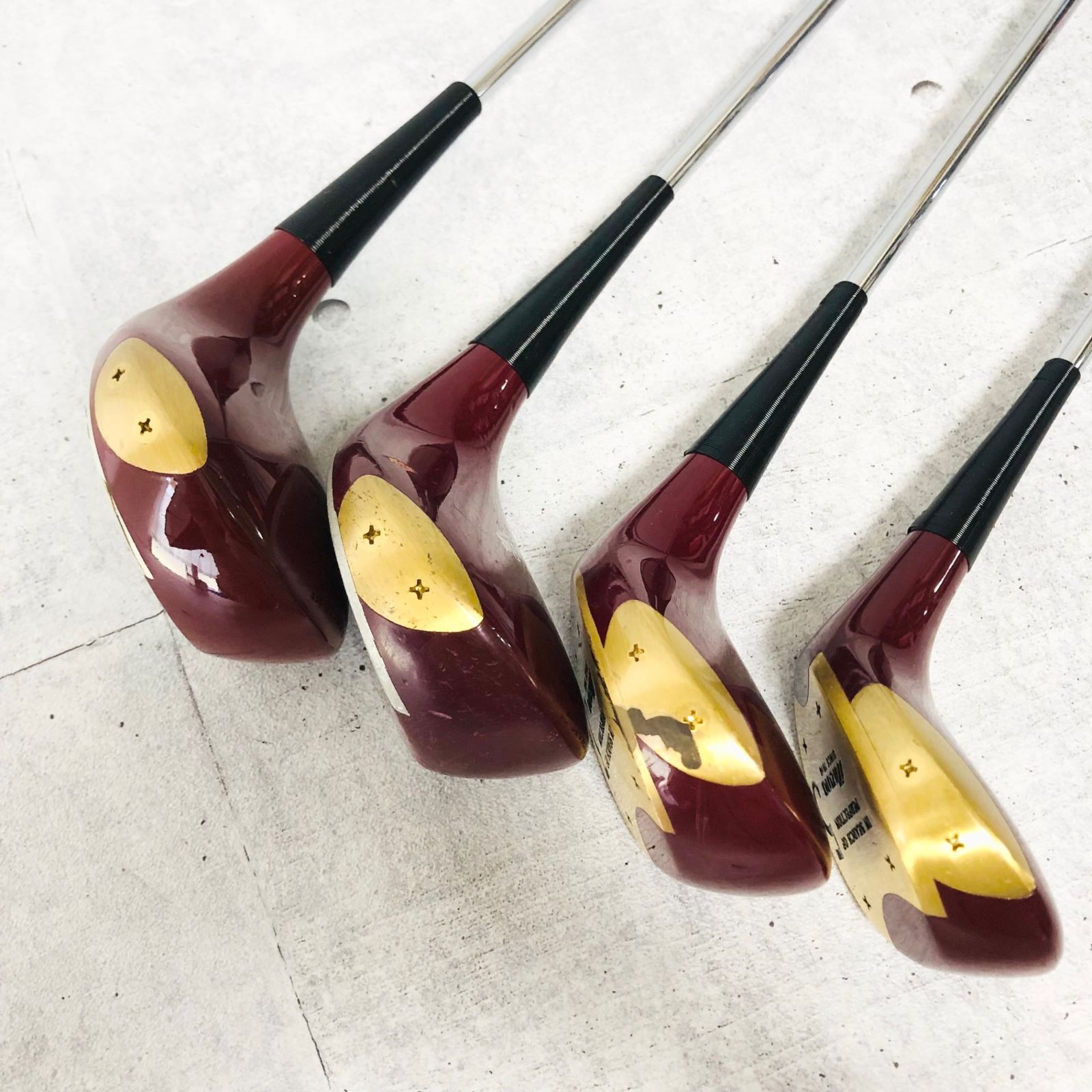 MIZUNO ミズノ パーシモンウッド  Champion Flag  1W 3W 5W 4本セット ゴルフ クラブ ウッド 初心者 入門 MIZUNO ミズノ パーシモンウッド Champion Flag 1W 3W 5W 4本