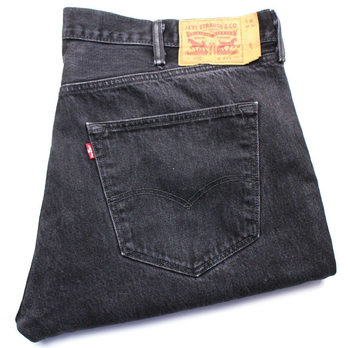 Levi'sリーバイス 501 ダメージ ブラック デニムパンツ w42☆SDP2260