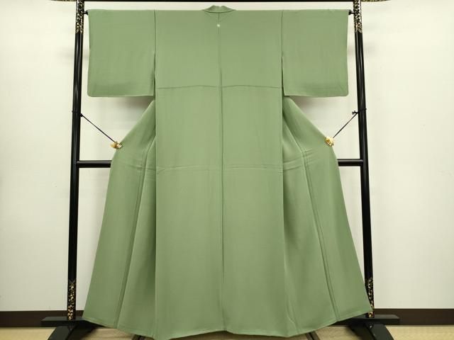 平和屋着物□上質な色無地 花地紋 藍白色 正絹 逸品 BAAQ3934ui 平和屋