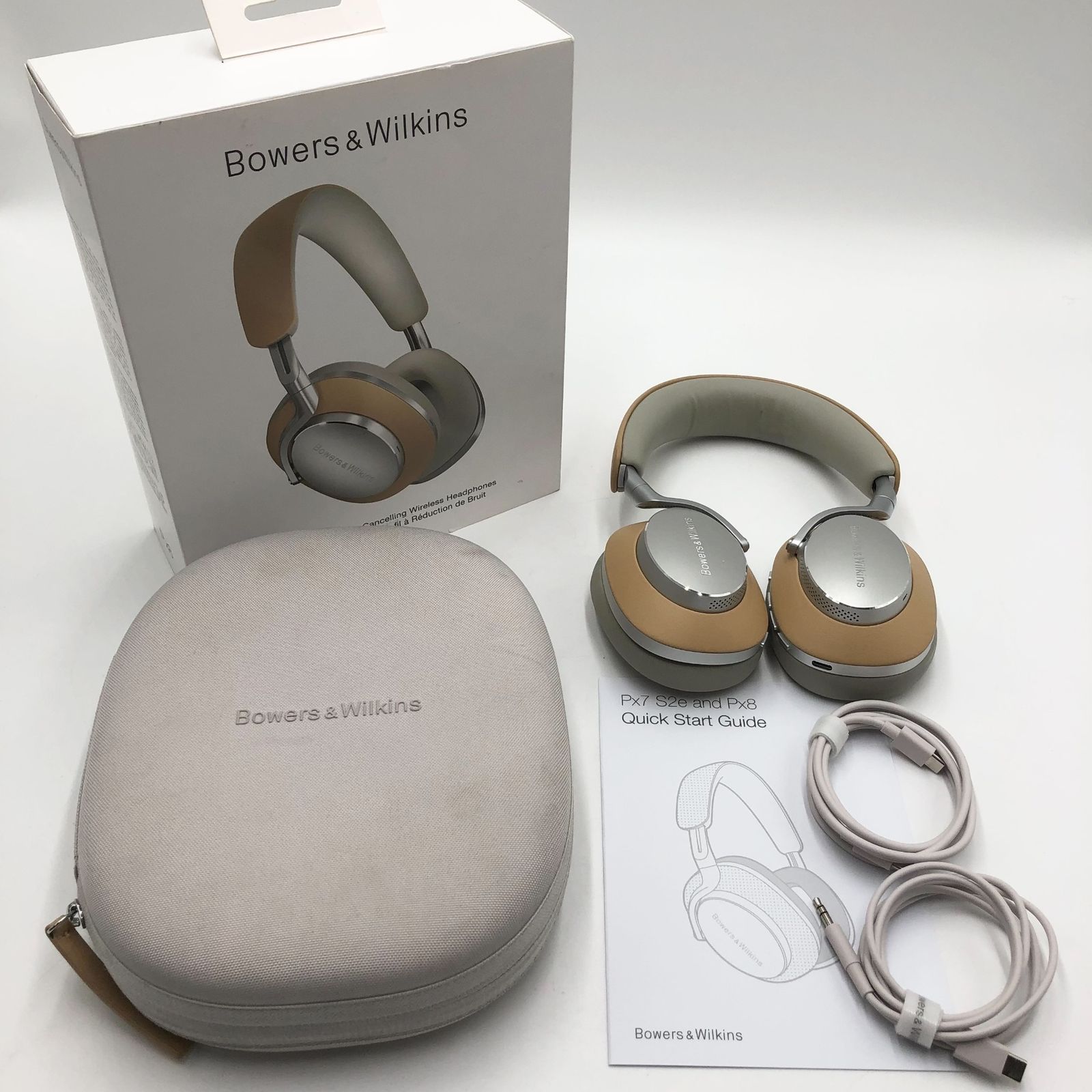 バウワースアンドウィルキンス Bowers - Wilkins フラッグシップ ワイヤレス ノイズキャンセリング ヘッドフォン タンレザー B-W PX8|T