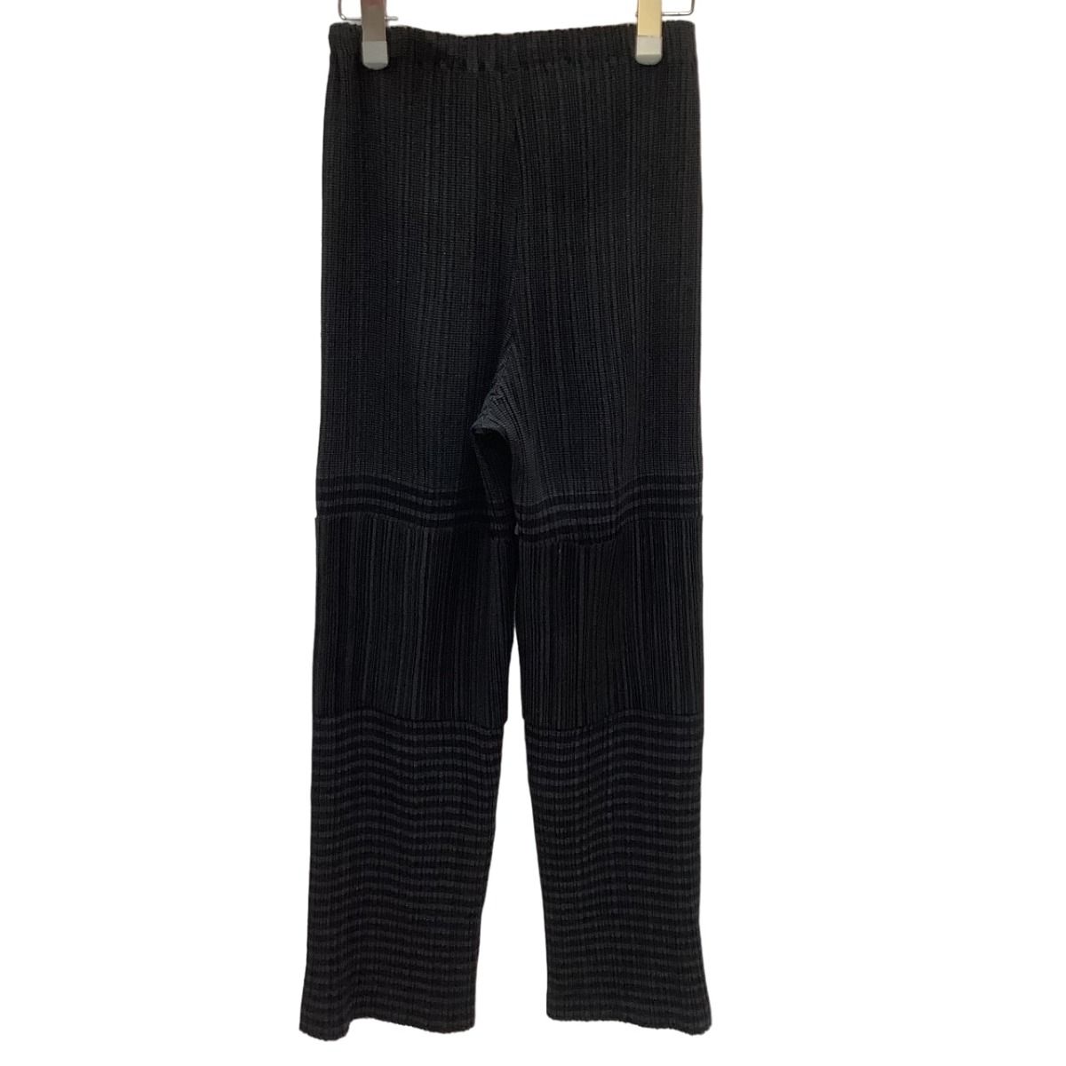 ♪♪ISSEY MIYAKE イッセイミヤケ プリーツ 柄 パンツ チェック ブラック