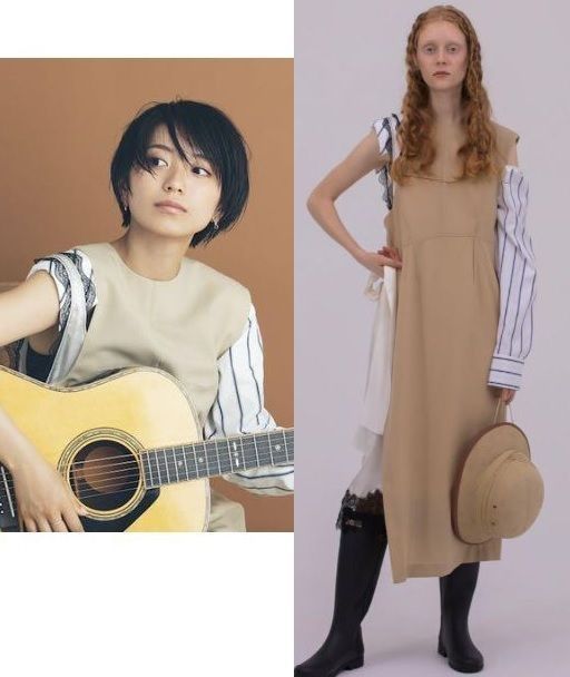 19SS IRENEアイレネ アシンメトリー シャツ ドッキング ドレス 19SS IRENEアイレネ アシンメトリー シャツ ドッキング ドレス