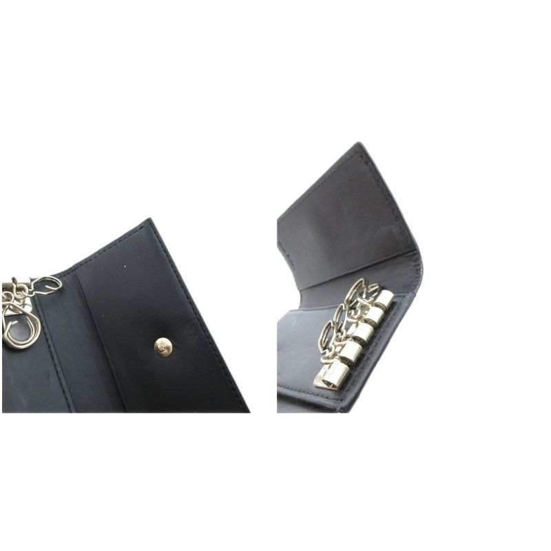 文庫屋大関 いちご キーケース 合成皮革 黒いちごな多機能キー