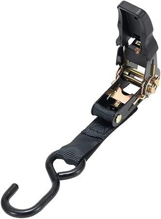 【在庫処分】FFOGG ラチェットベルト タイダウンベルト 2m 幅2.5cm 4本セット 荷締めベルト 破断荷重800kg/本 最大使用荷重225kg ラッシンググベルト タイダウン 引越し 運搬用 ナイロン オートバ