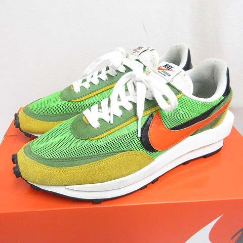ナイキ NIKE SACAI サカイ LD WAFFLE BV0073-300 ワッフル スニーカー 27.5cm グリーン メッシュ シューズ 箱付き AA