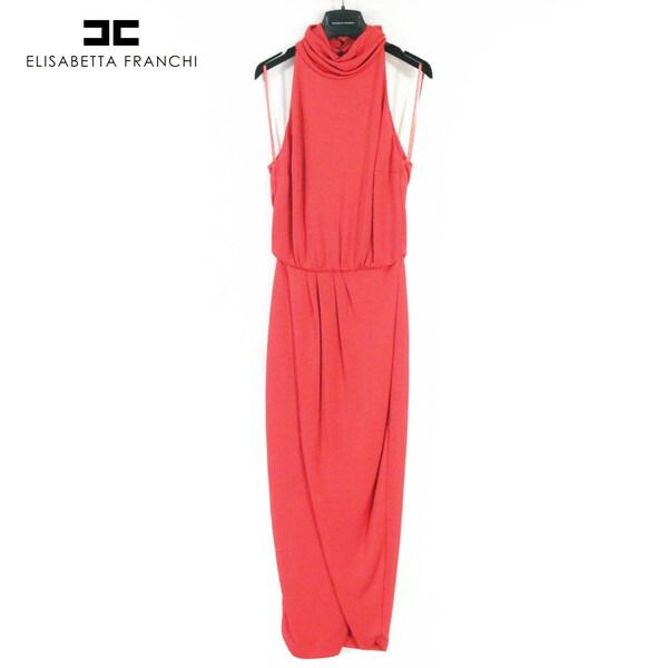 Elisabetta Franchi ノースリーブワンピース 38 85%OFF 新品 エリザベッタフランキ ELISABETTA FRANCHI