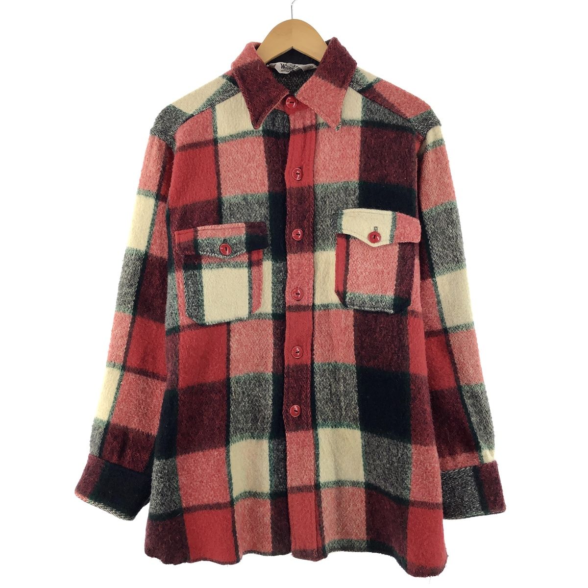 古着 70年代 ウールリッチ WOOLRICH チェック柄 ウールシャツ メンズL ヴィンテージ/eaa366662