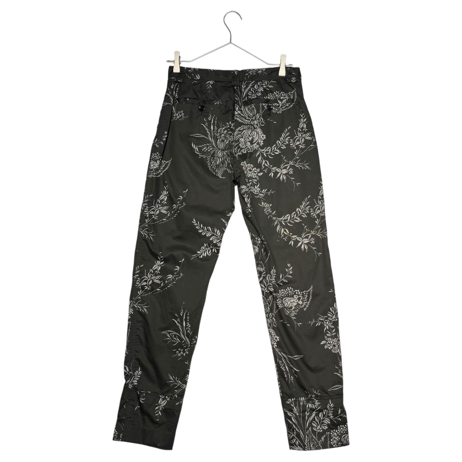 DRIES VAN NOTEN(ドリスヴァンノッテン) Floral cotton trousers フローラル コットン トラウザー パンツ  01-158-07-014555 36(S程度) ブラック スラックス 花柄 - メルカリ