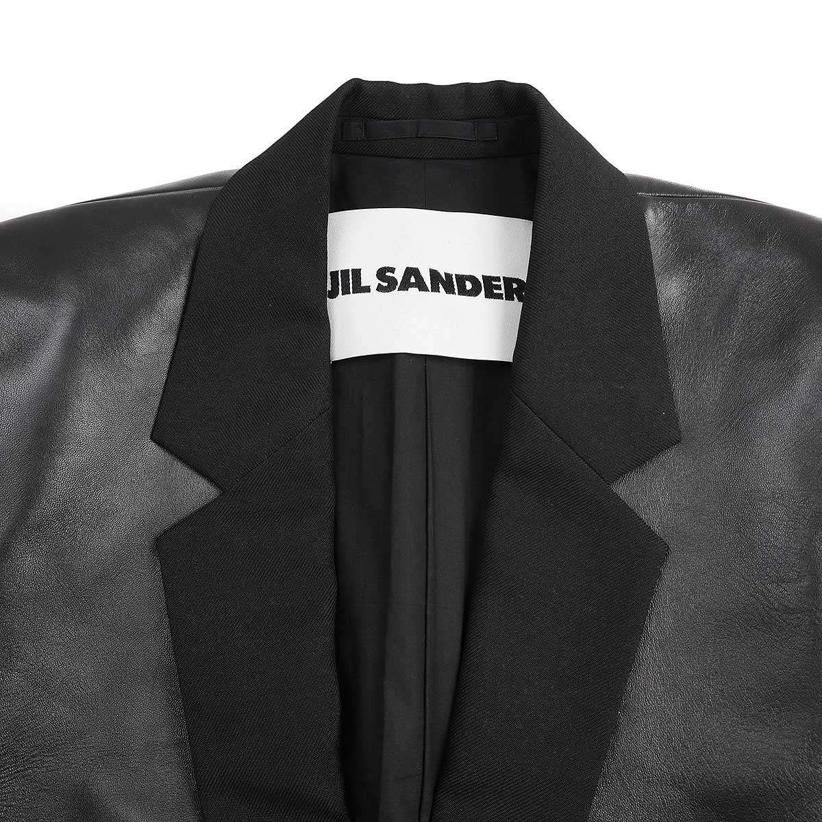JIL SANDER ジルサンダー 22SS レザーパネルチェスターコート 
