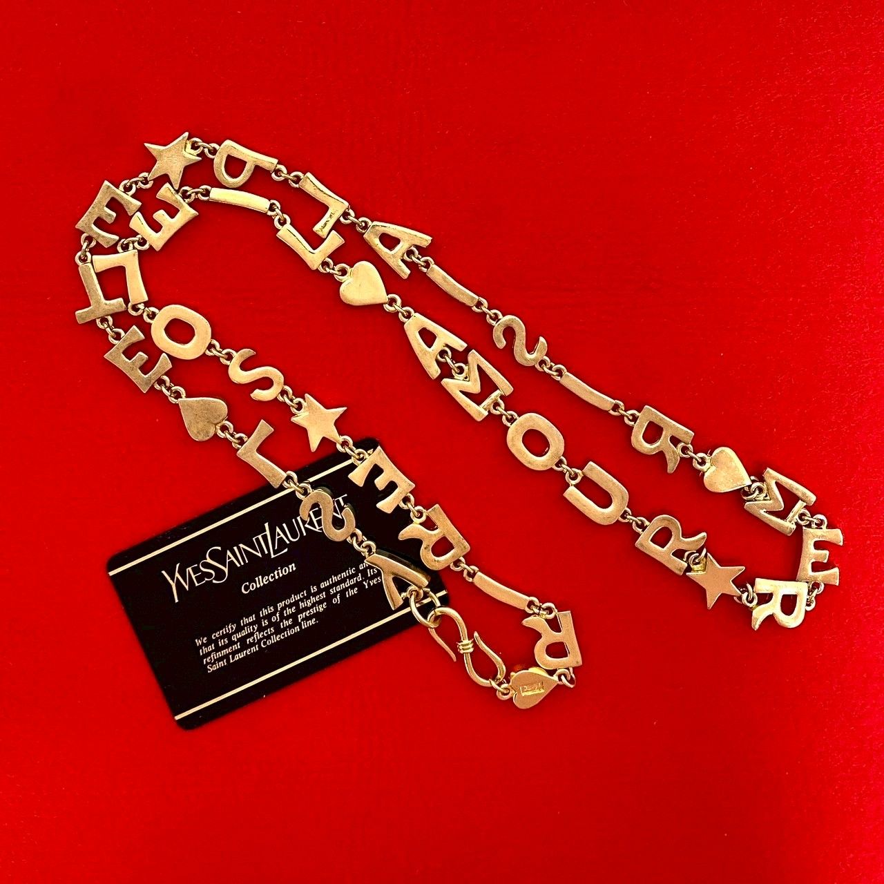 極 美品 YVES SAINT LAURENT イヴ サンローラン YSL ロゴ