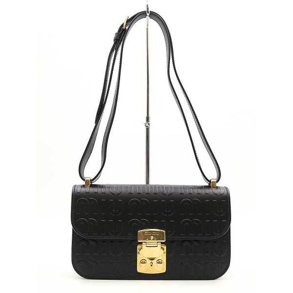 【エレガンス】miumiu ロゴ ジップアップ ショルダーバッグ miu MIUMIU ミュウミュウ ショルダーバッグ 5NI007 AEFX