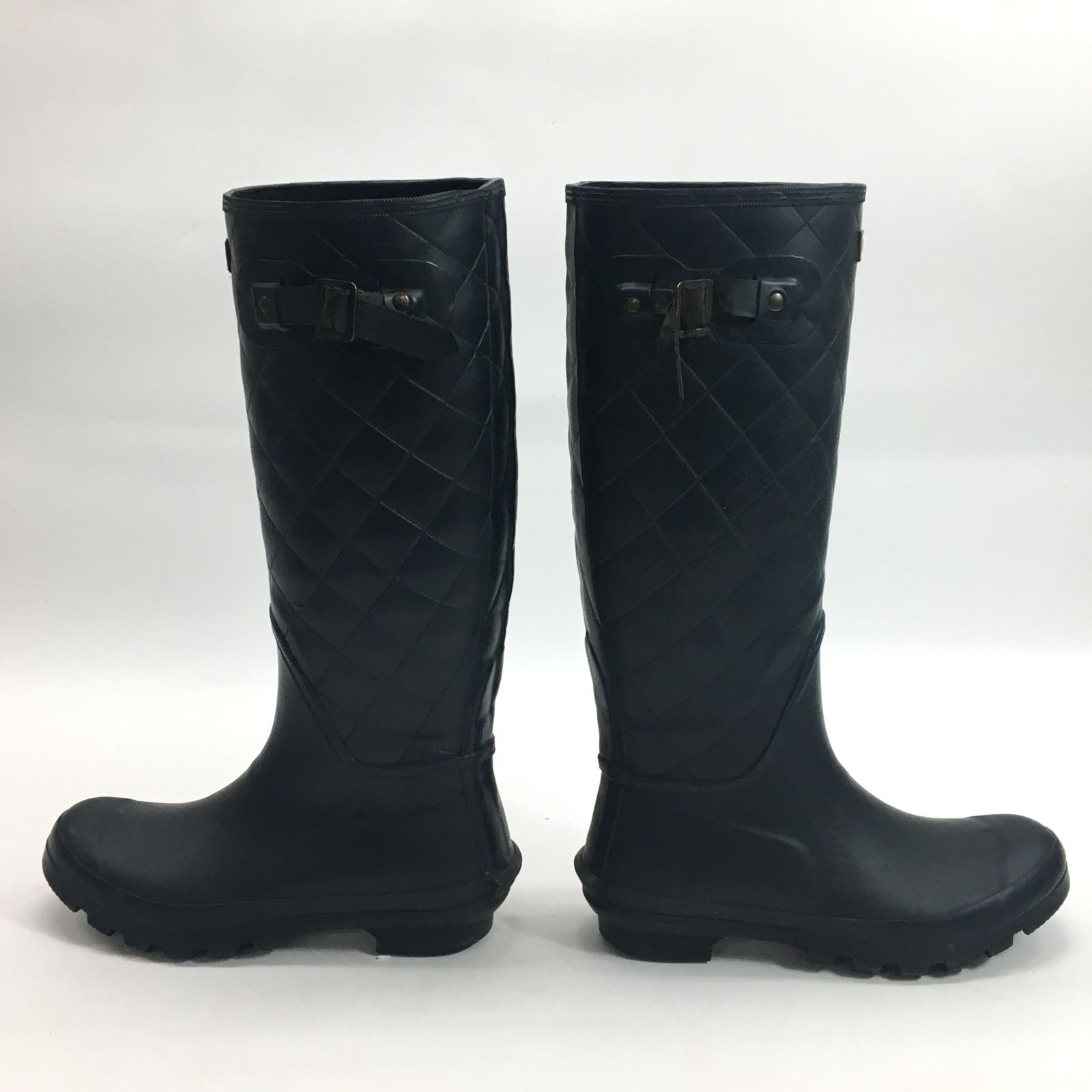 Barbour ブラック 長靴 バックル付き バブアー レインブーツ Barbour バブアー レインブーツ ロングブーツ 長靴 バンベリー