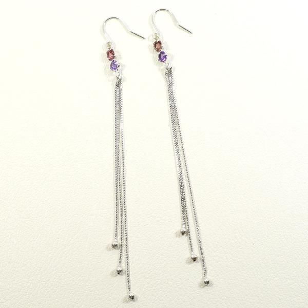 K14WG ピアス earrings アメジスト ピンクトルマリン 総重量約1.4g