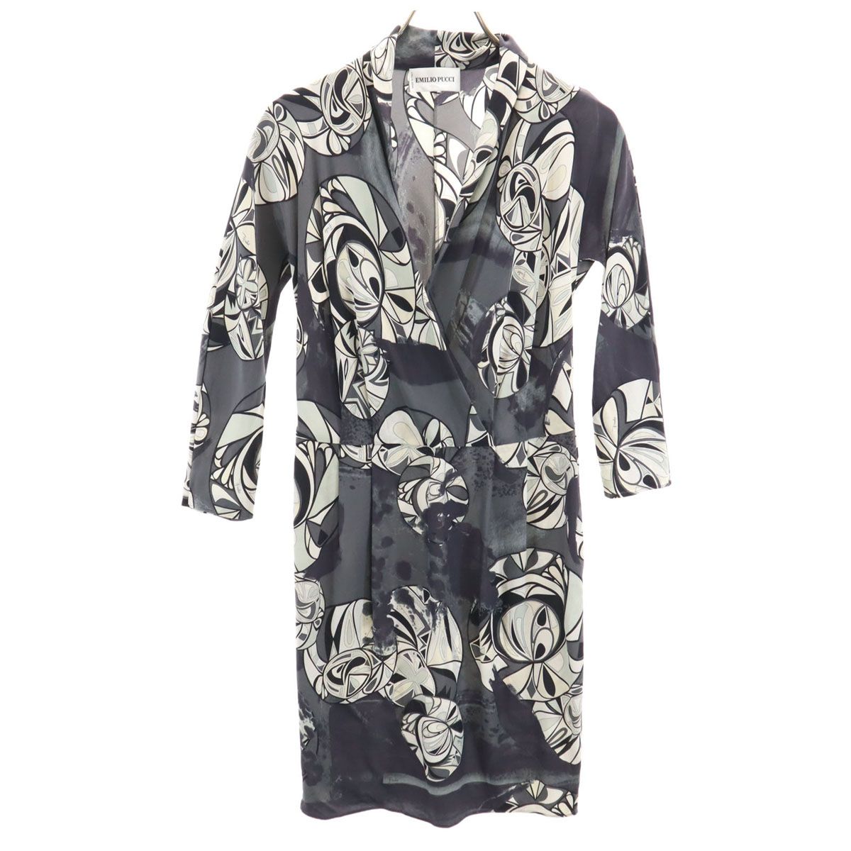 Emilio Pucci エミリオプッチ イタリア製 シルク 総柄 7分袖