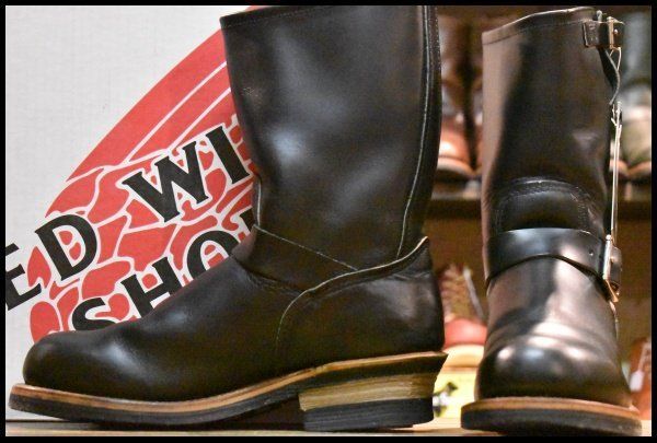 7D PT99プリント 旧シルエット 03年 レッドウィング 2268 エンジニア 黒 ブラッククロームン ブーツ redwing HOPESMORE FD252