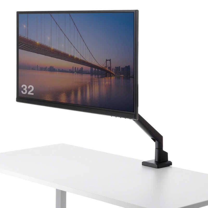 未開梱 サンワサプライ モニターアーム シングル ガススプリング式 薄型ショートクランプ CR-LAC1403BK