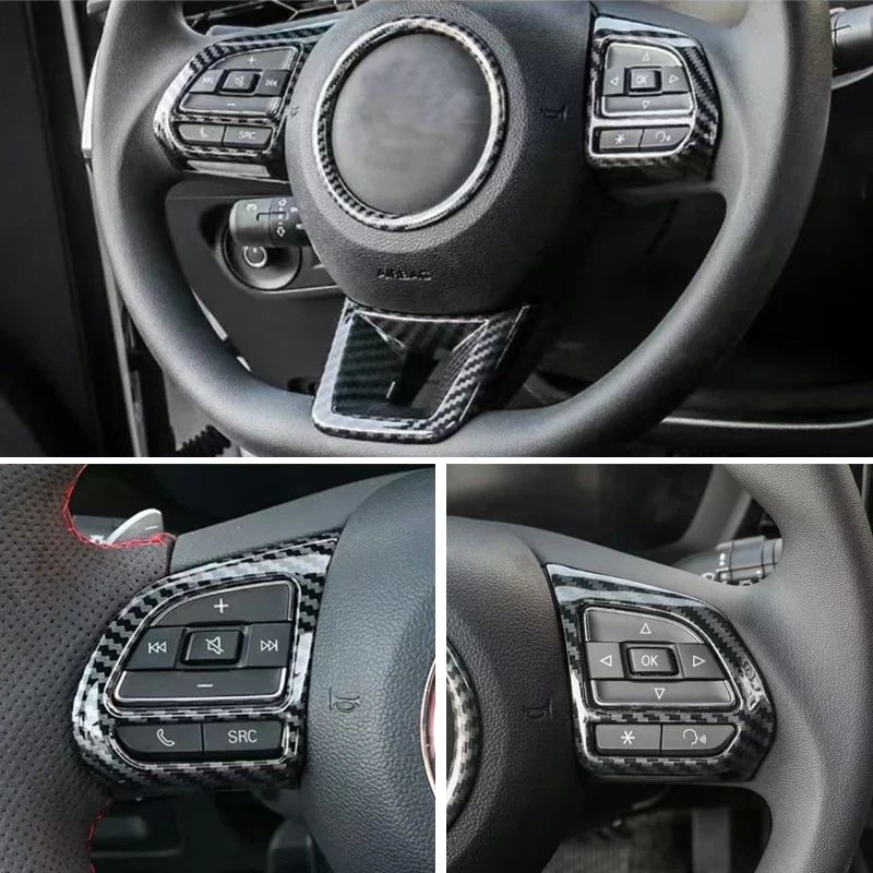 カーボンファイバー インテリアパネル フレームカバートリム Jeep Wrangler JK JKU 2007-2011に対応 (ギアシフトダッシュボードフレーム053点) 内装パーツ カバートリムインテリア ABS カーボンファイバー&frasl;クローム