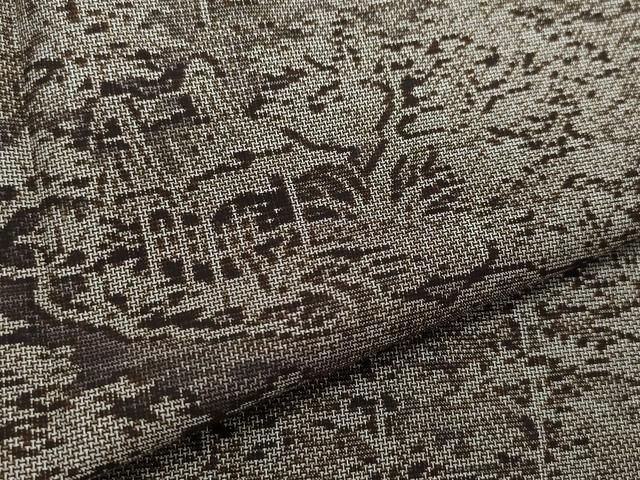 平和屋着物□本場大島紬 7マルキ 吉祥草花文 正絹 逸品 CAAS5503ou