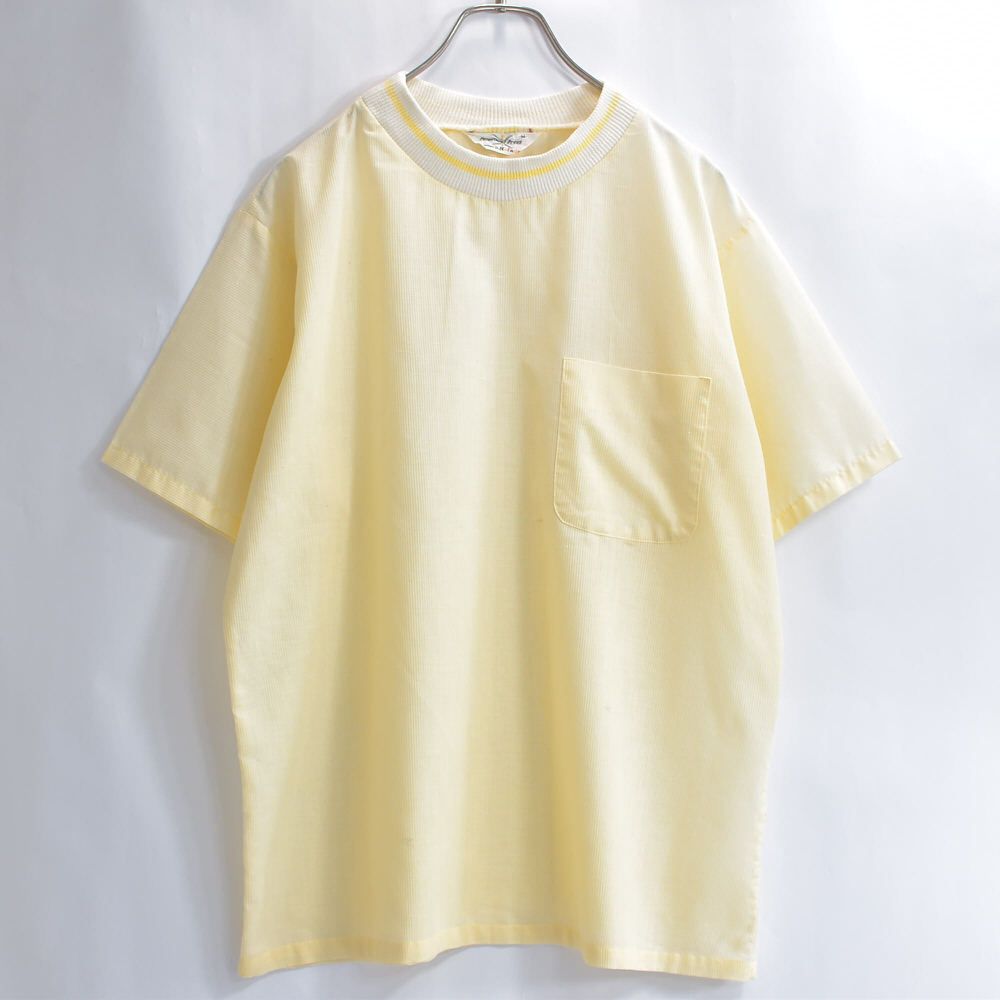 古着 ビンテージ 70s テロテロ イエロー ゴールド 半袖 シャツ