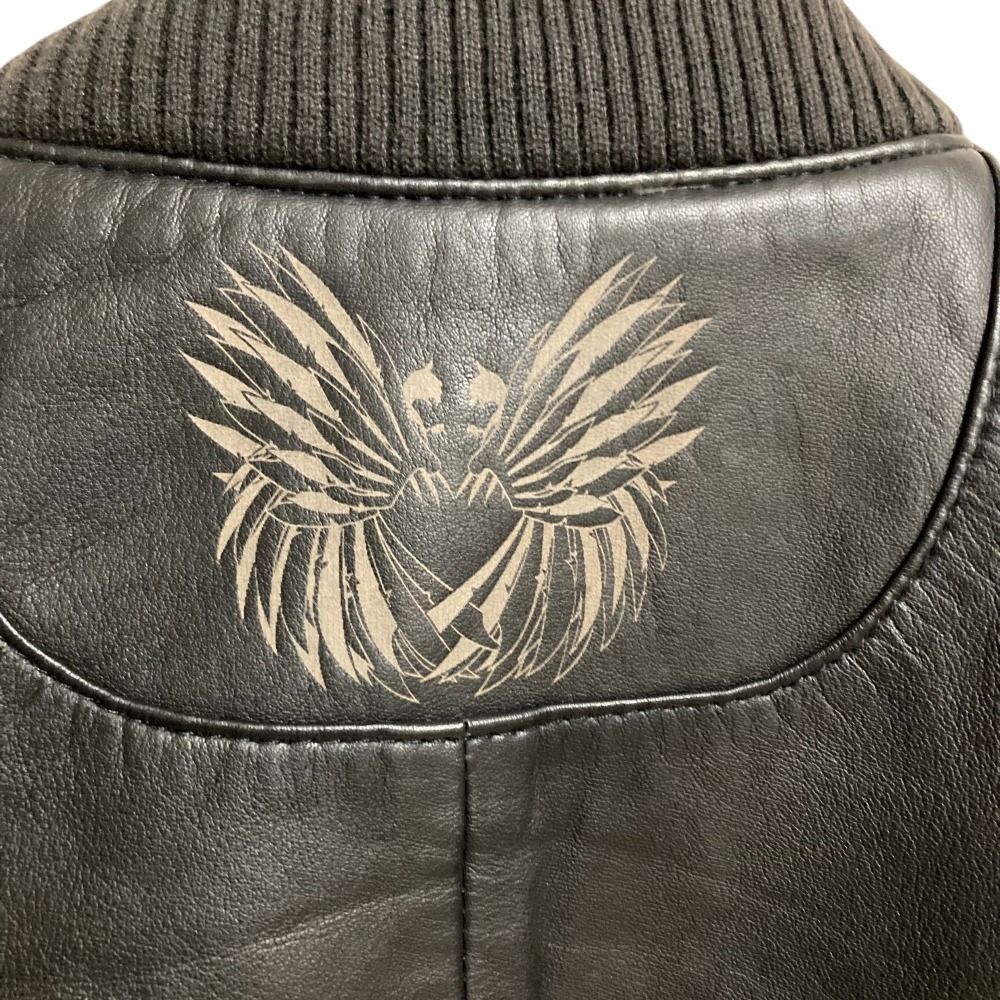 アレキサンダーマックイーン×プーマ　鳳凰プリントレザージャケット　S 美品 ALEXANDER MCQUEEN × PUMA アレキサンダーマックイーン