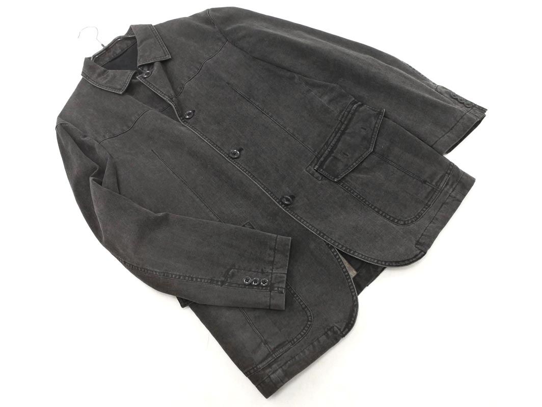 美品 23区 HOMME 2way ジャケット ヘリンボーン サイズ 46L 23区 HOMME オム ヘリンボーン ジャケット size48/チャコール