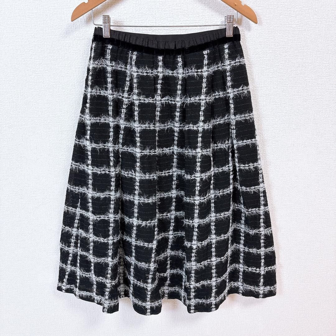 TO BE CHIC スカート ウエストゴム ブロックチェック