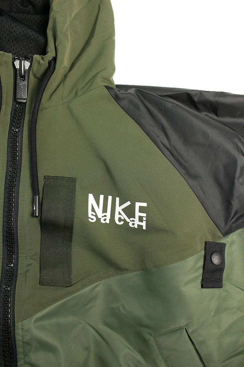 ナイキ ×サカイ Sacai Full zip HD jacket DQ9049-325 ロゴプリント