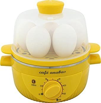【】【非常に良い】ANABAS スチームクッカー ゆで玉子名人 かんたん蒸し器 ゆで卵メーカー タイマー付き イエロー SE-001