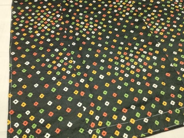 平和屋着物＃羽織 総絞り エ霞文 黒地 正絹 逸品 BAAU0057gt