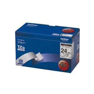 ブラザー BROTHER ピータッチ TZeテープ ラミネートテープ 24mm 透明|黒文字 業務用パック TZE-151V 1パック 5個