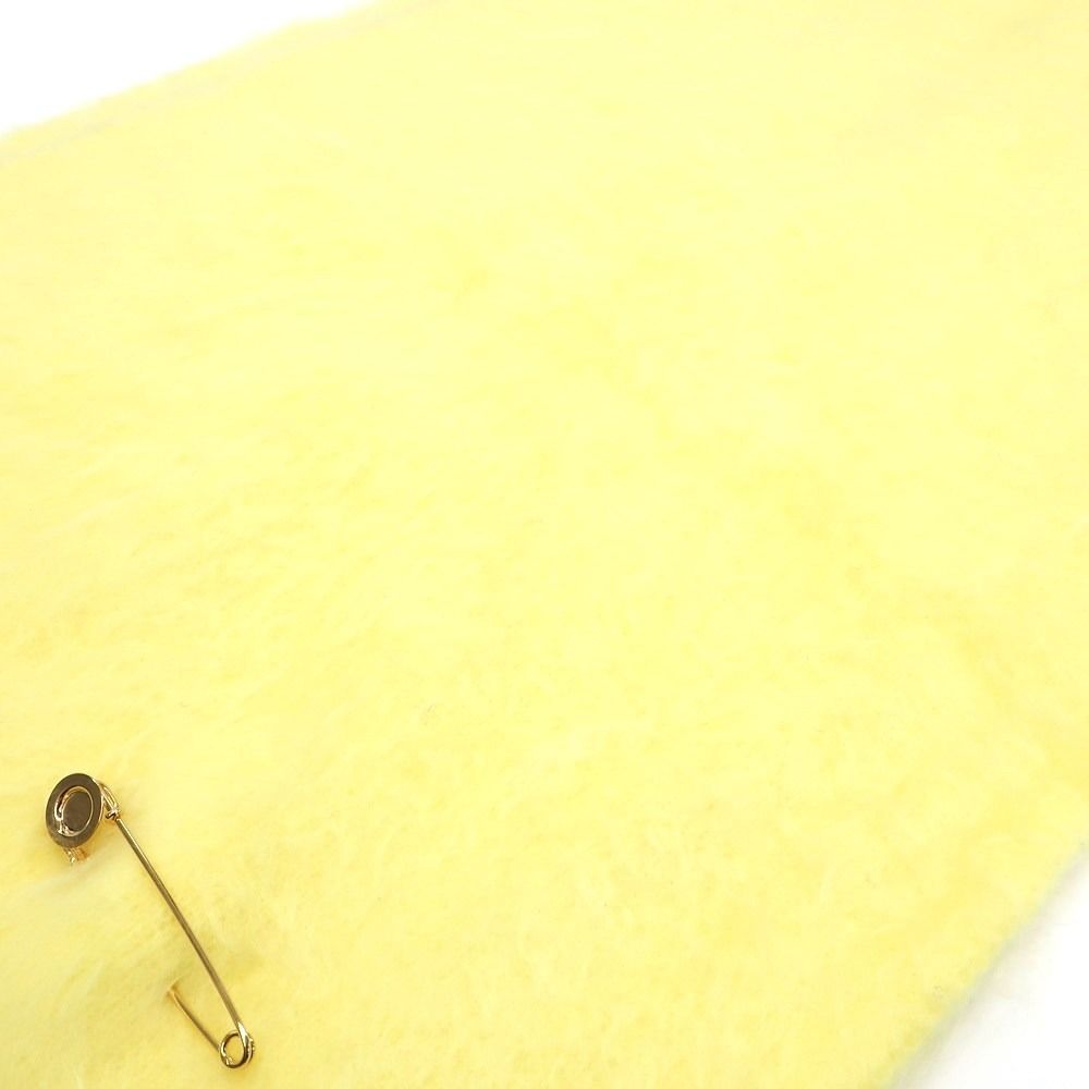 中古】イーファー ieefar カシミヤ マフラー レモンイエロー【メンズ  