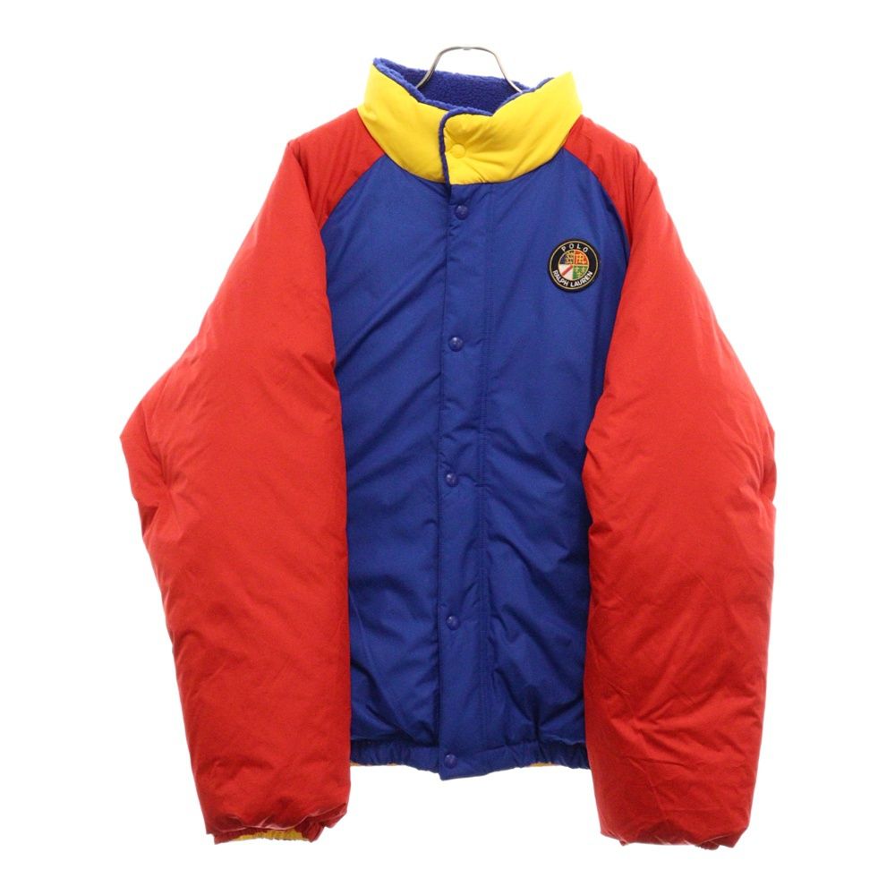 POLO RALPH LAUREN (ポロラルフローレン) フロントロゴ刺繍リバーシブルダウンジャケット ボアジャケット マルチ 710923029001